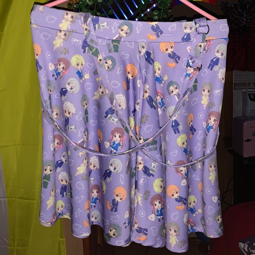 Fruits Basket cross-suspender skirt